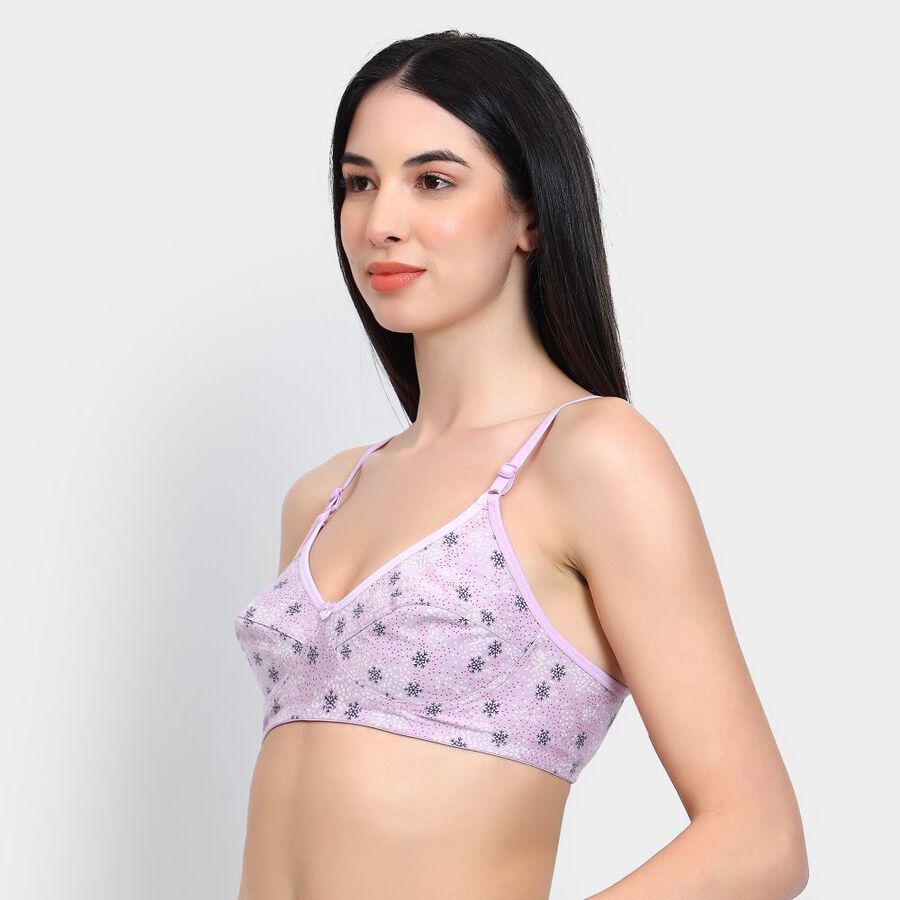 Ladies' 100% Cotton Non-Padded Bra, गुलाबी, large image number null